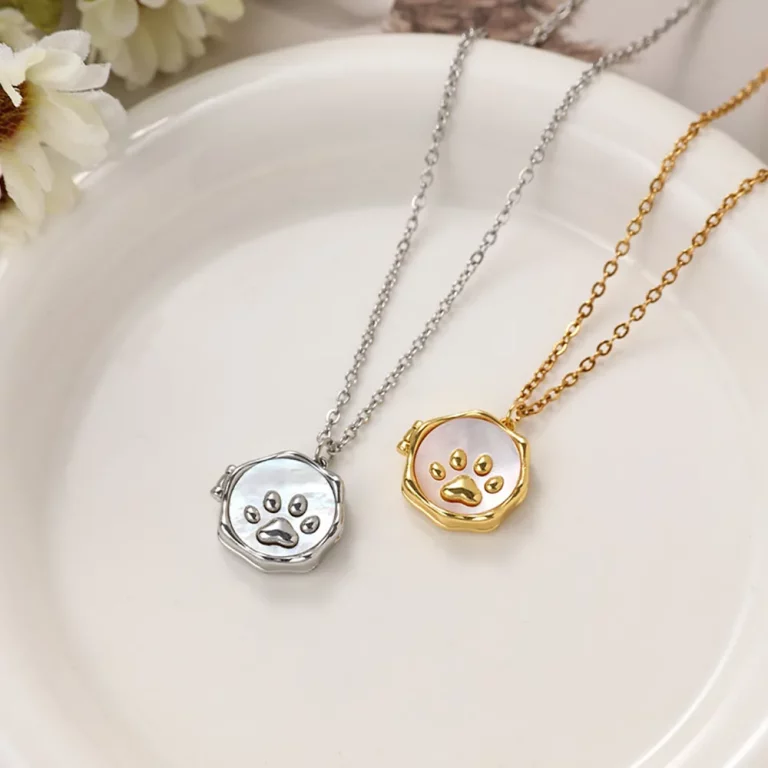 Openable stainless steel cat claw photo locket necklace direct supplier for brands