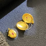 Openable stainless steel drip glaze seashell locket necklace direct supplier