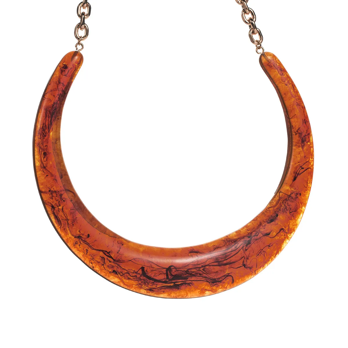 OEM Partner Orange Adjustable Resin Collar Custom Jewelry Manufacturers