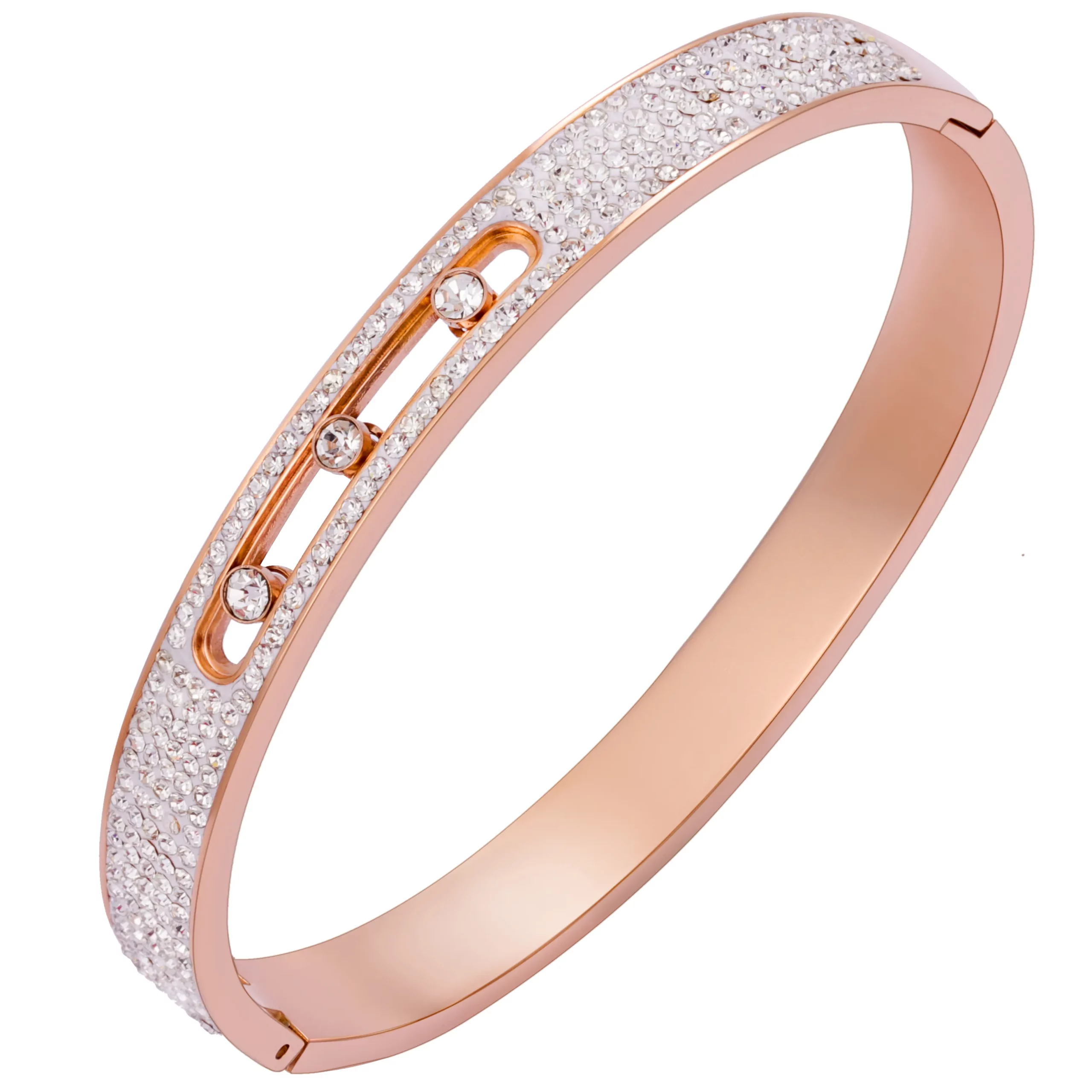 OEM Partner Pave Diamond Bangle Bracelet for jewelry brand