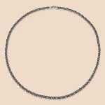 Personalized antique silver stainless steel byzantine chain necklace manufacturing