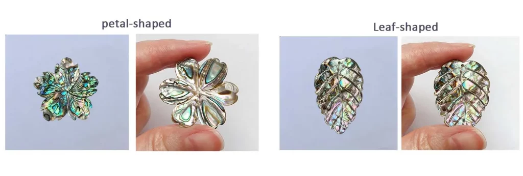 Petal and Leaf Shapes Abalone Shells for stainless steel jewelry