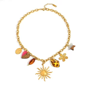 Resin Charm Necklace-Fashion Jewelry Manufacturer Jewelry ODM Partner