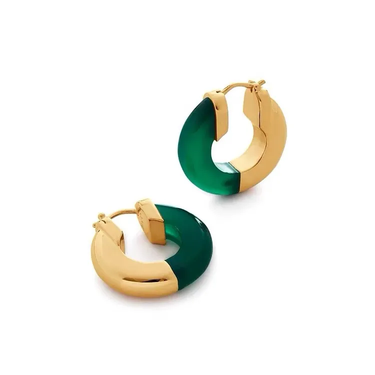 Green Resin Alloy Earrings -Fashion Jewelry Manufacturer Jewelry ODM Partner