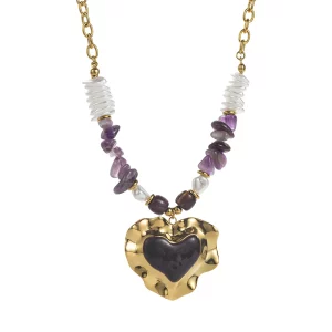 OEM Partner Resin Pendant with Stainless Steel Necklace for jewelry brand