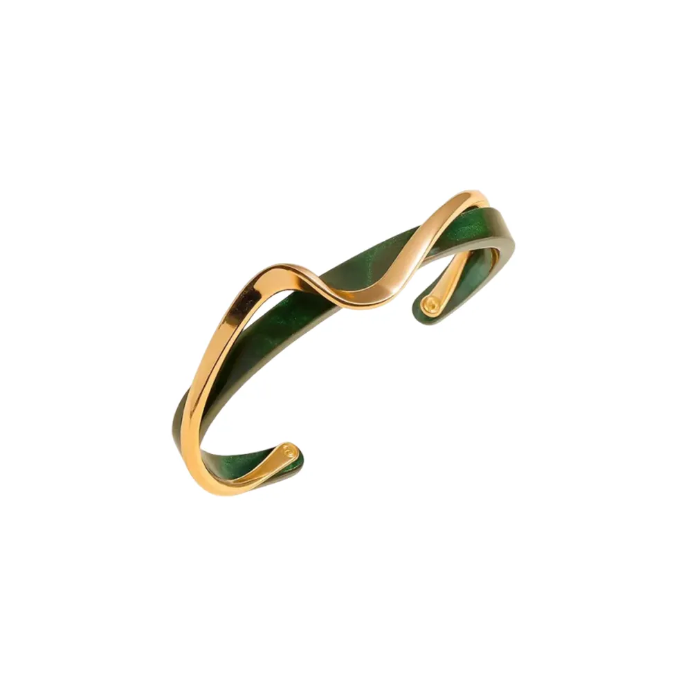 Resin cuff bracelet with 316L stainless steel supplier in China