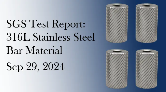 SGS 316L Stainless Steel Bar Material Nickel Release Test Report