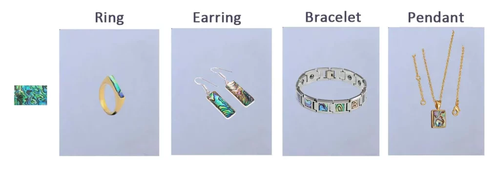 Square&rectangular Abalone Shells for Stainless Steel Jewelry 