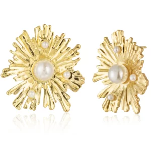 Gold Pearl Earrings Custom Jewelry Manufacturer for Online Jewelry Store