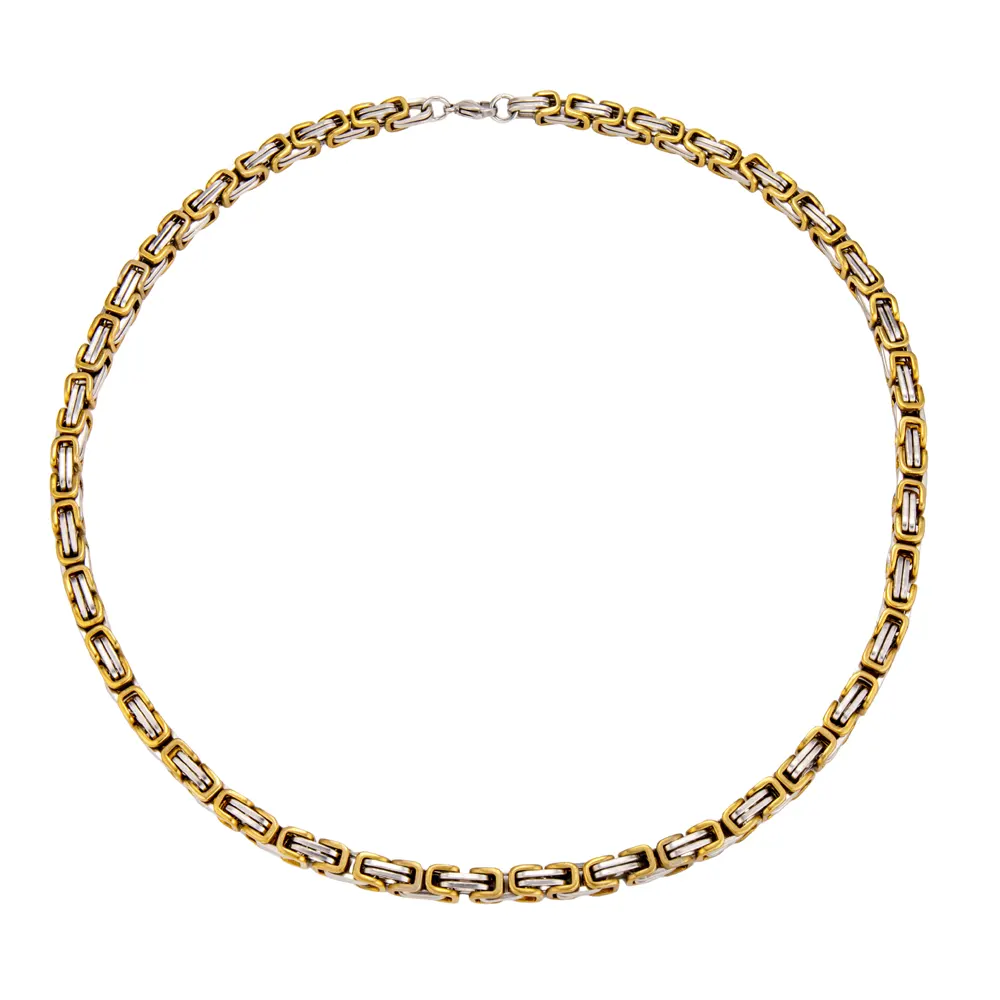 Stainless Steel Gold and Silver Chain Necklace Manufacturer