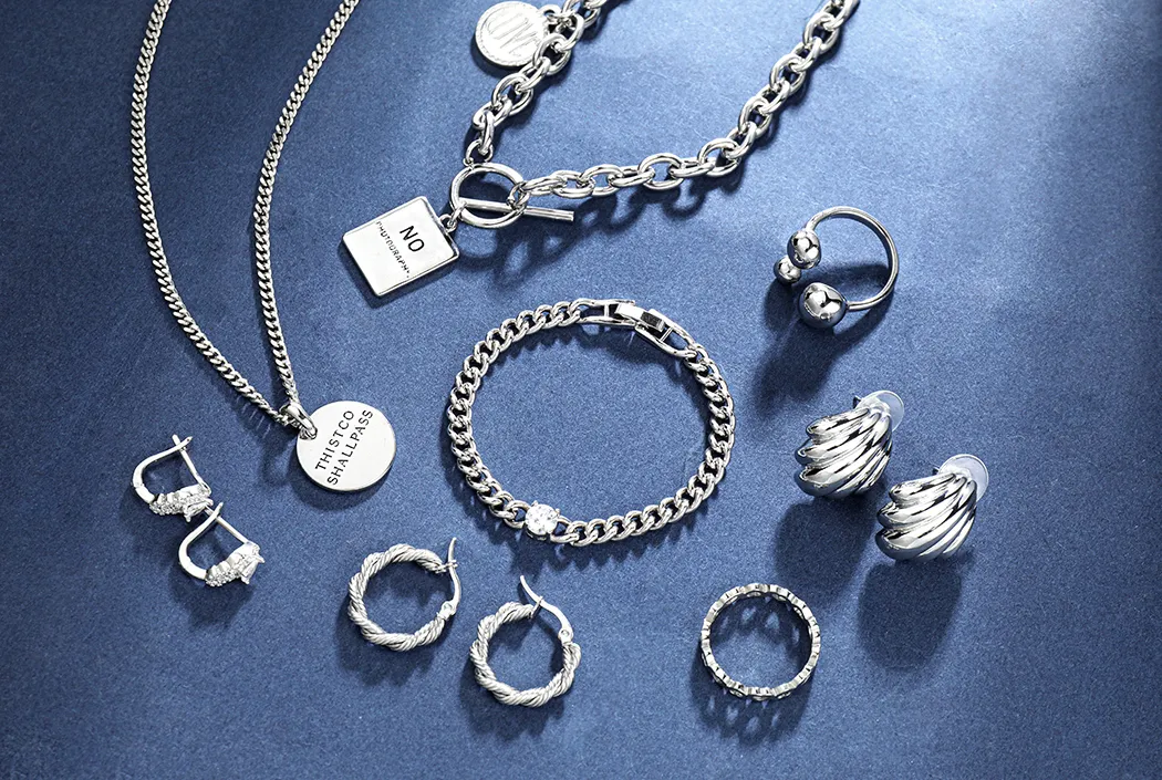 Stainless steel jewelry collection by Custom Jewelry Manufacturer, 316L stainless steel jewelry for custom designs
