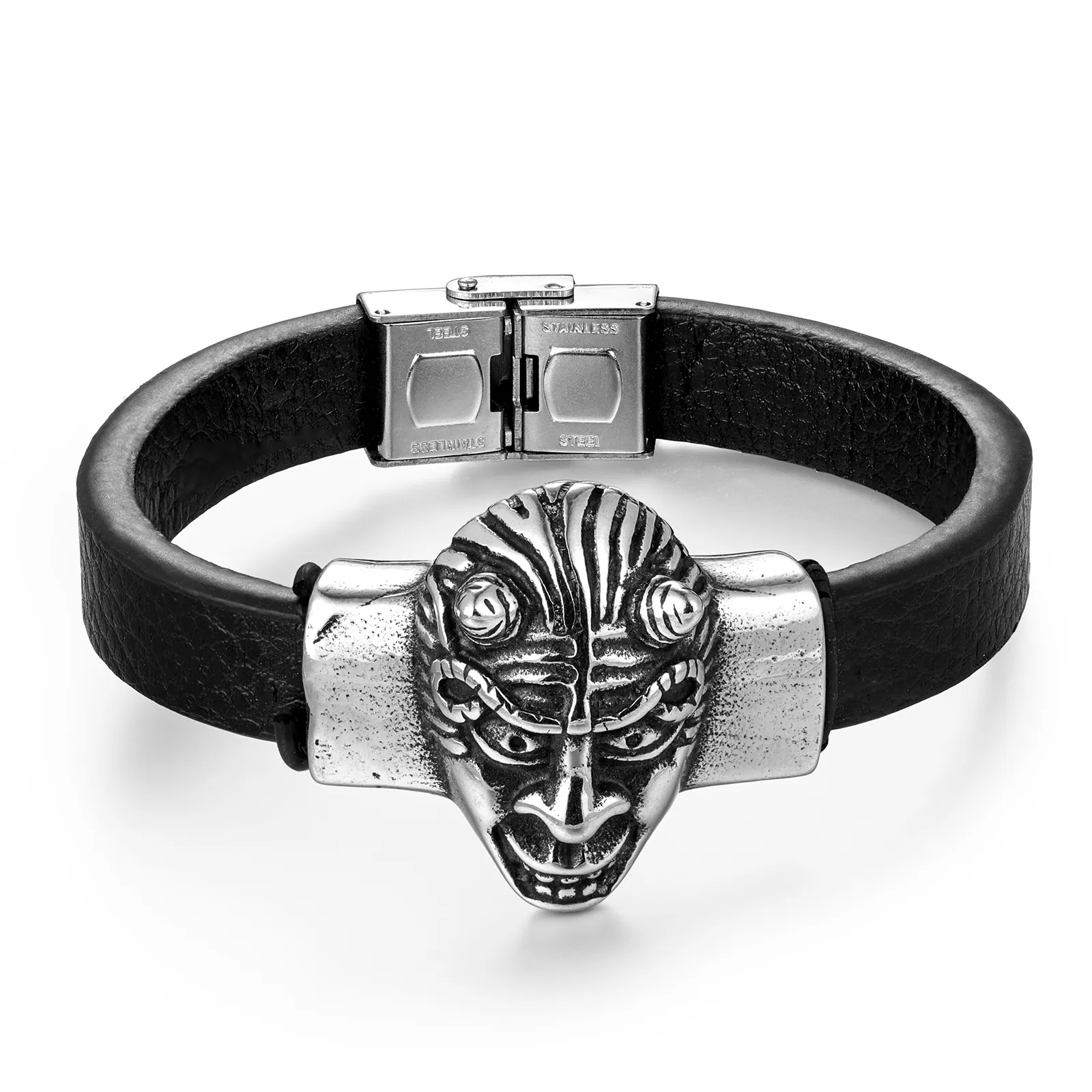 Stainless Steel Leather Bracelet- Factory Direct Wholesale