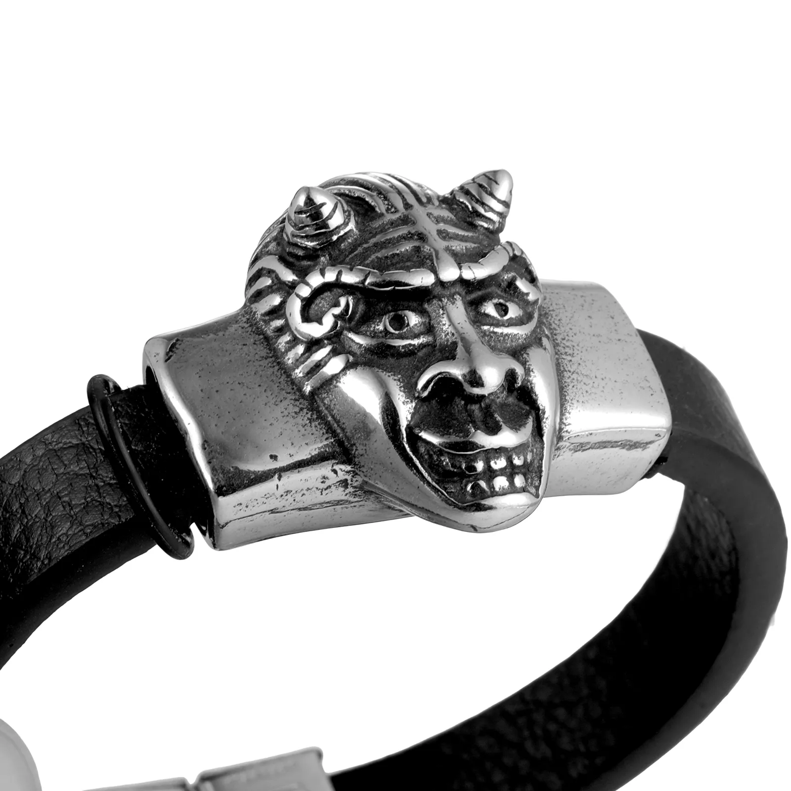 Stainless Steel Leather Bracelet- Fashion Jewelry Supplier