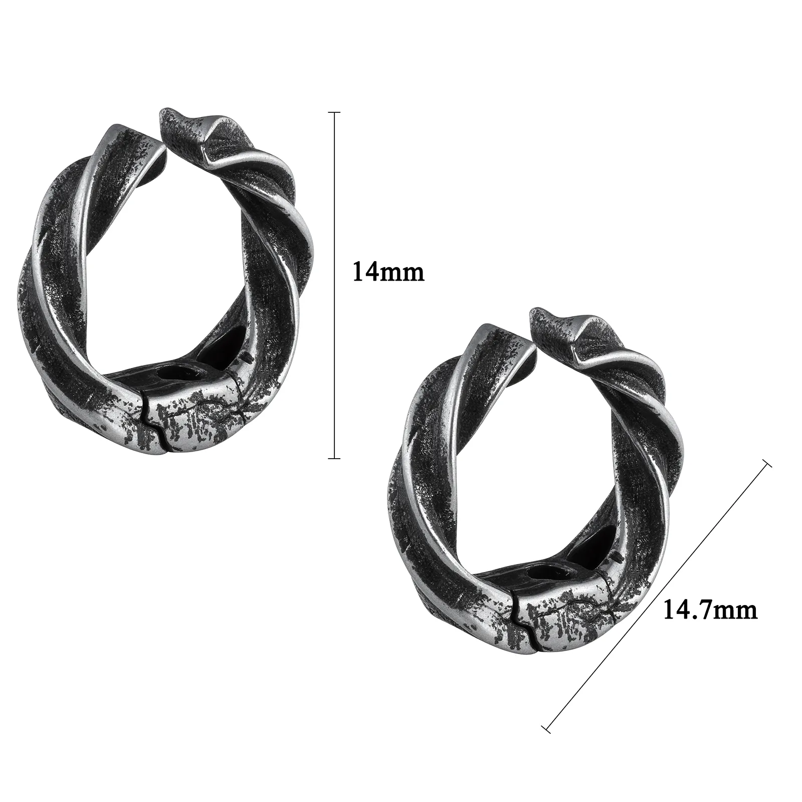 316 Stainless steel Ear Cuff Size 14mm*14.7mm