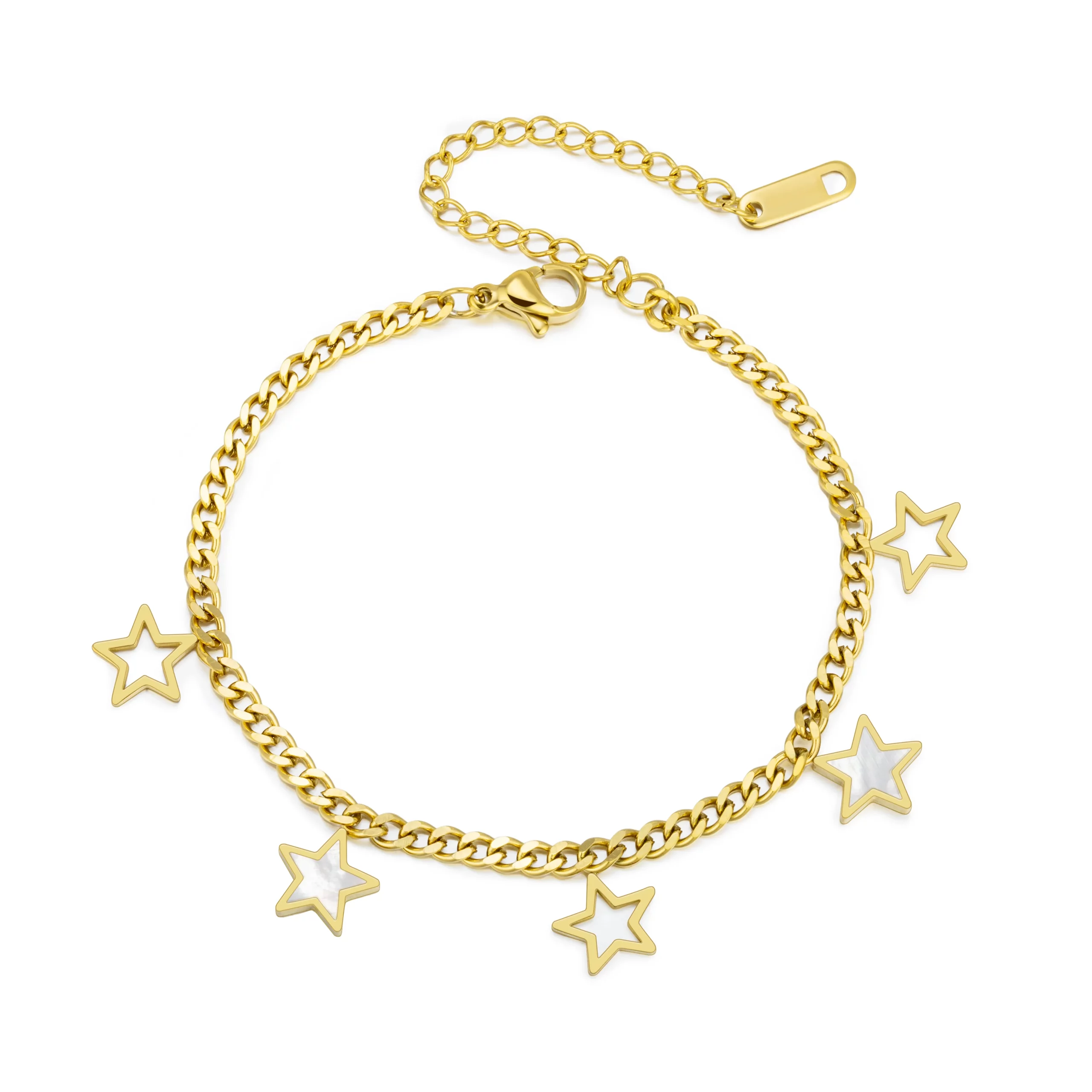 Stainless Steel Multiple Star Charm Bracelet Bespoke Factory for Businesses
