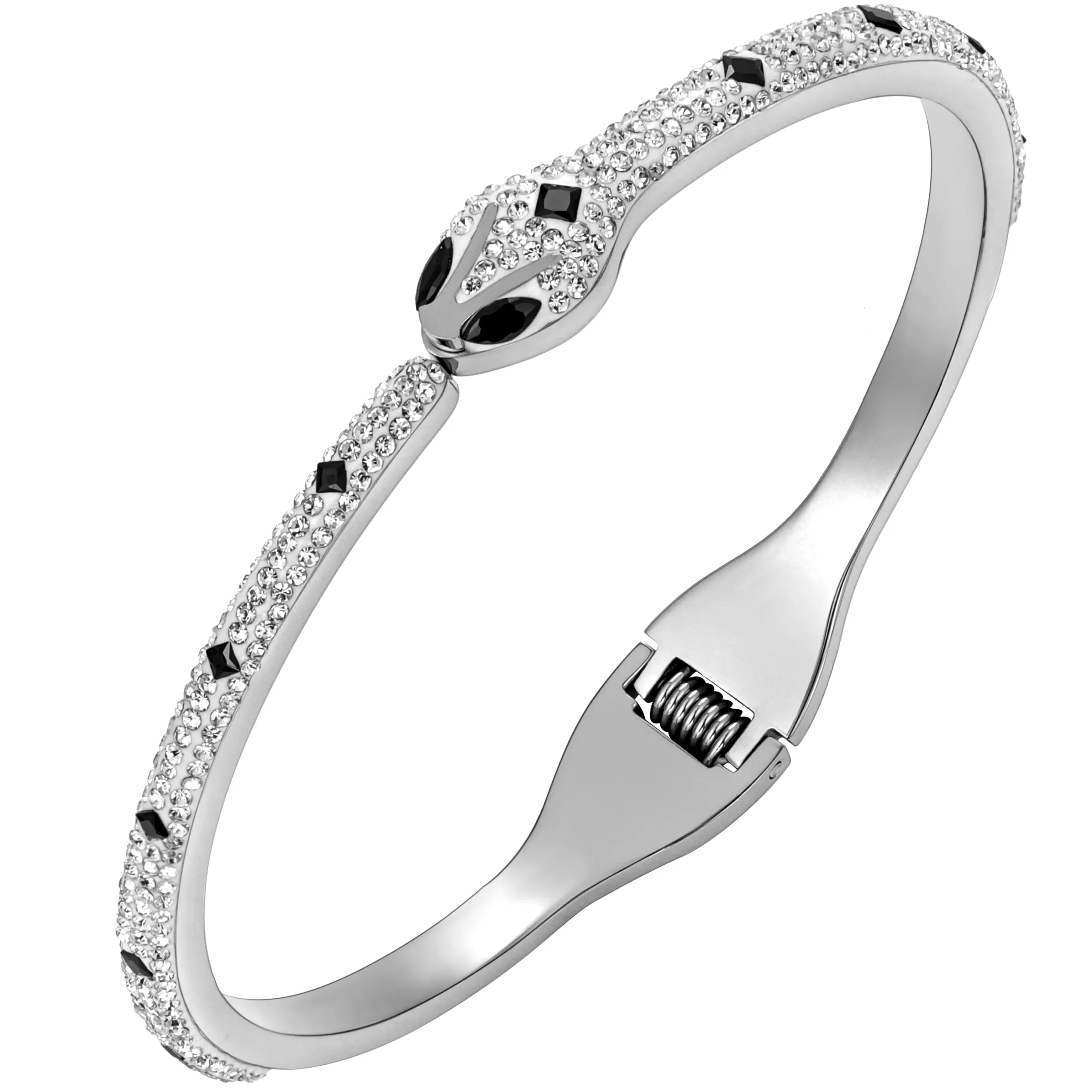 Private Label Partner Stylish Stainless Steel Snake Cuff Bangle Bracelet for jewelry brand