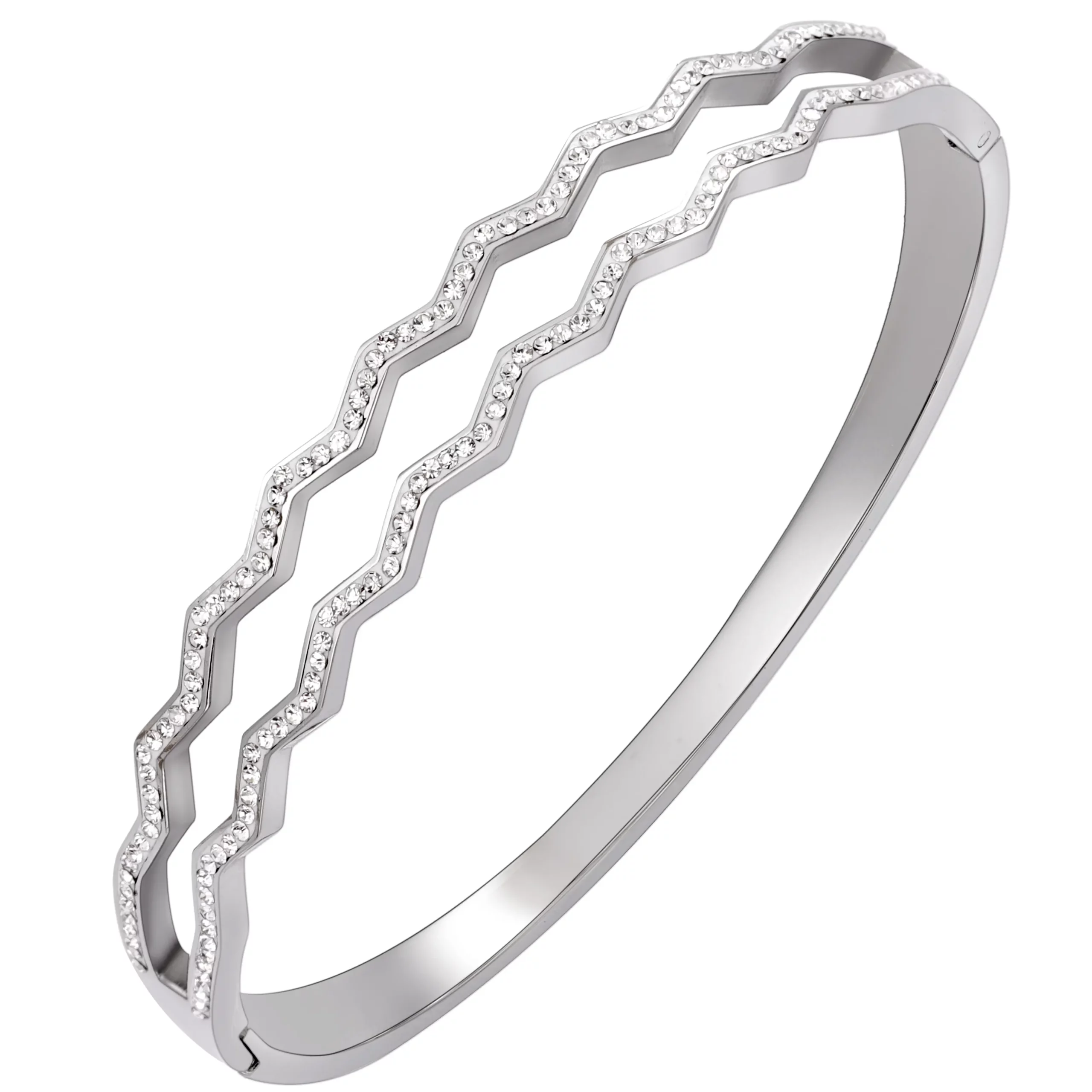 OEM Partner Wave-Edge Bangle Bracelet Custom Jewelry Manufacturers