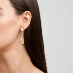 Women 18K Gold Drop Dangle Earrings Showcase for Jewelry brand