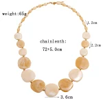 Zinc Alloy Resin Necklace Size