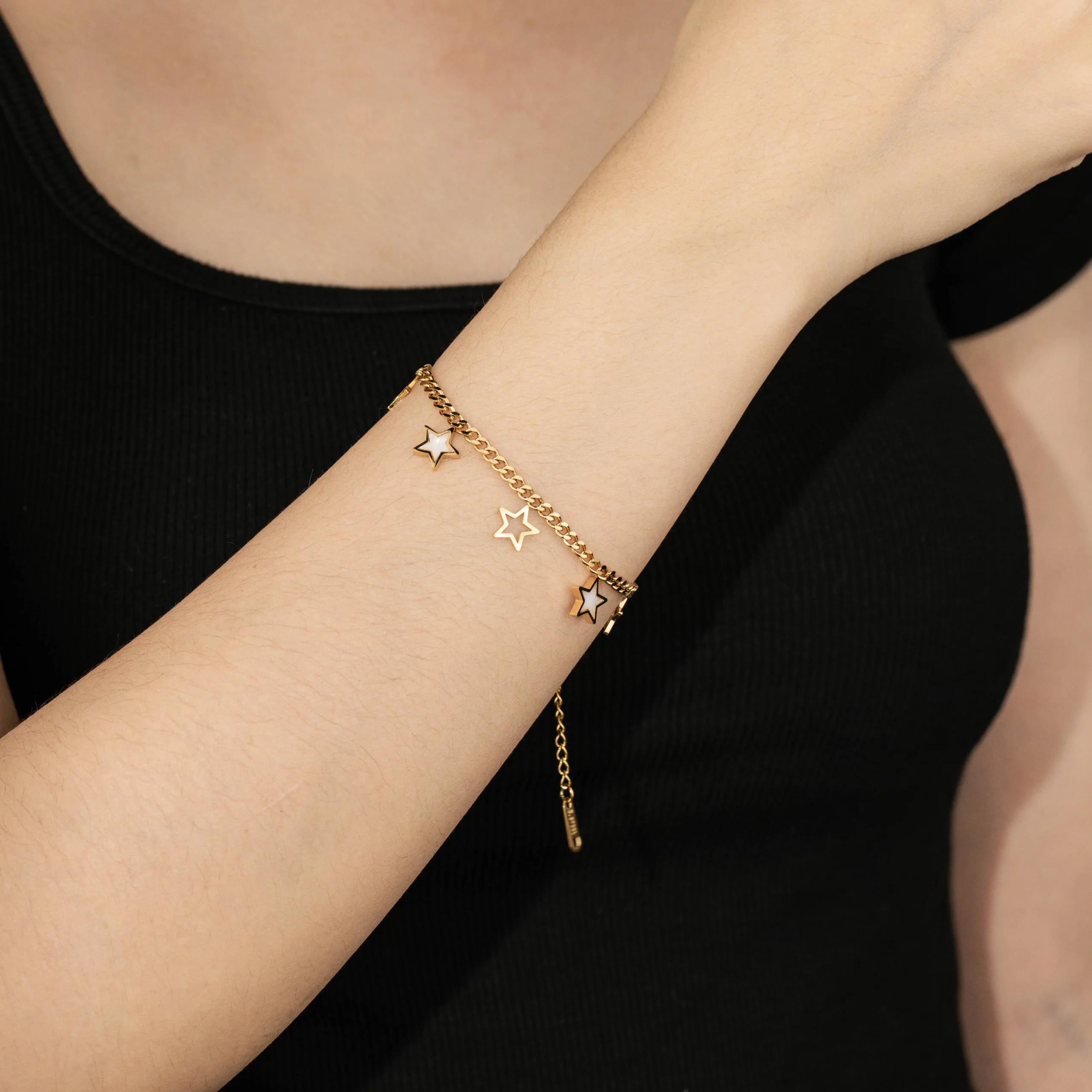 Stainless Steel Multiple Star Charm Bracelet Bespoke Factory for Businesses