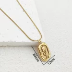 size of custom stainless steel flower cameo necklace from jewelry manufacturers