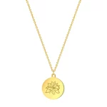 stainless steel birth flower necklace-factory direct wholesale