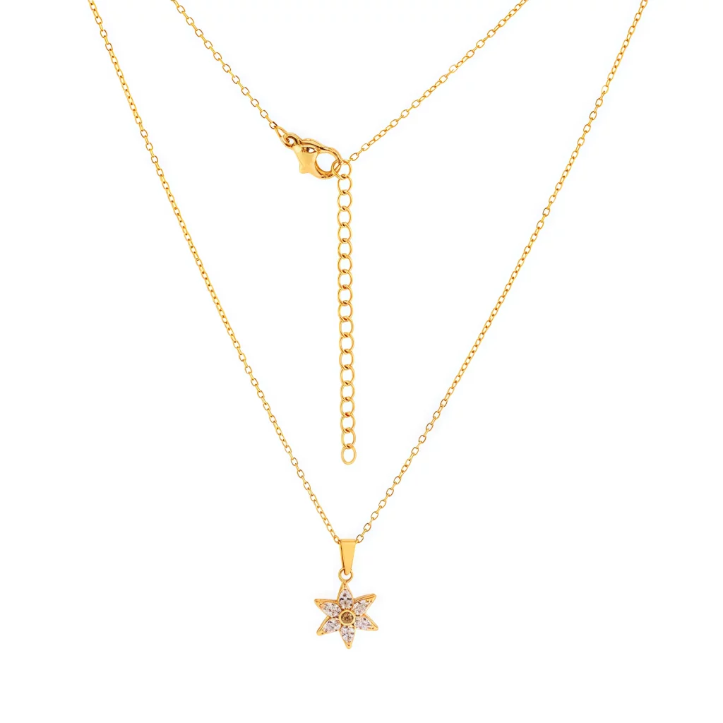 stainless steel gold plated flower necklace-jewelry manufacturer wholesale