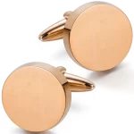 Stainless steel customizable round cufflinks for fashion brands