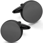 Stainless steel customizable round cufflinks for fashion brands