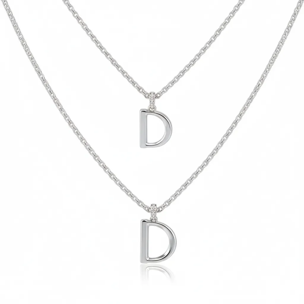316L Stainless Steel Bubble Letter D Name Necklace Manufacturer