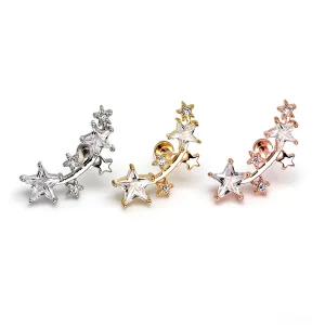 316L Stainless Steel Curved Star Helix Earrings Manufacturing for businesses