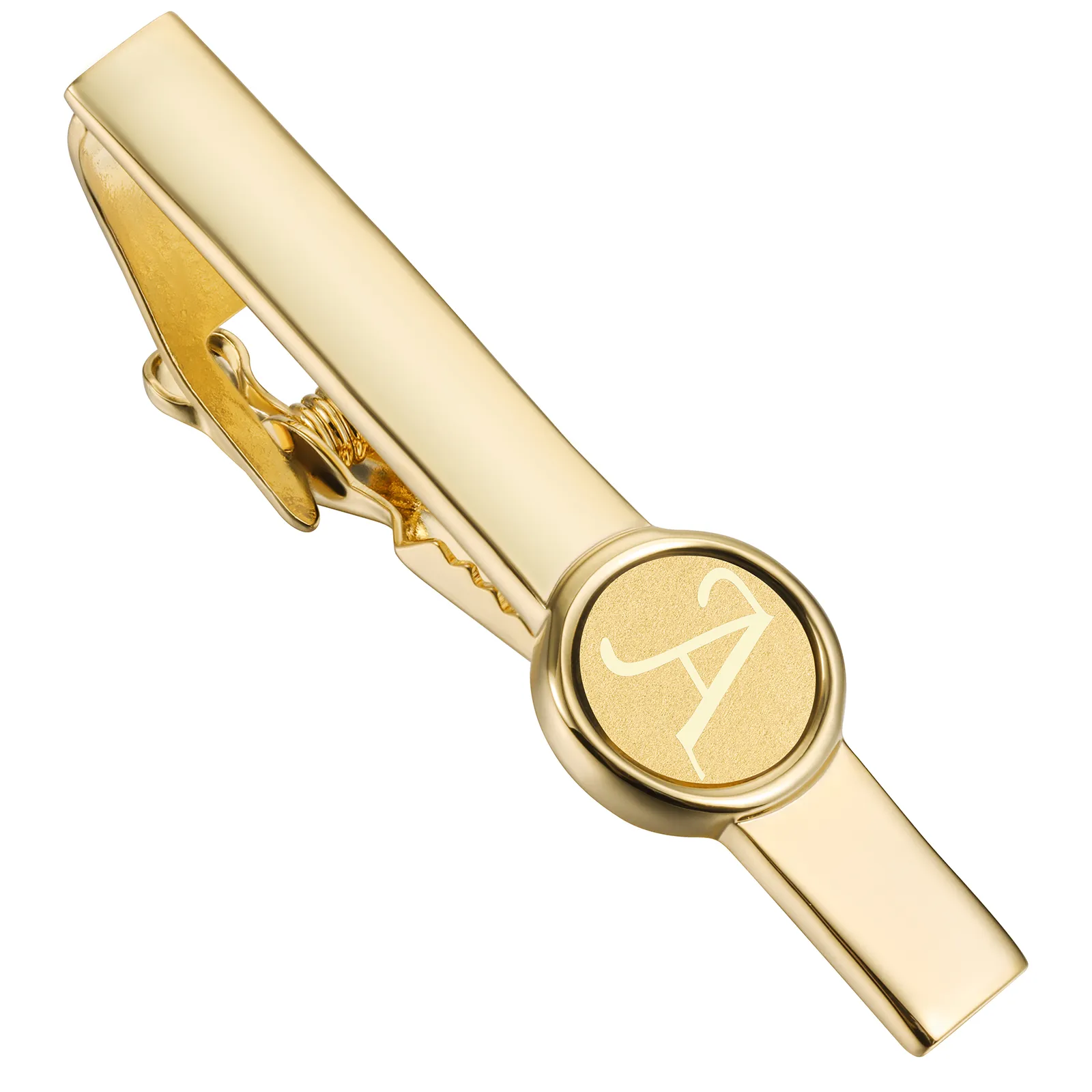 Brass initial A tie clip Expert Jewelry Manufacturer for Accessory Brands