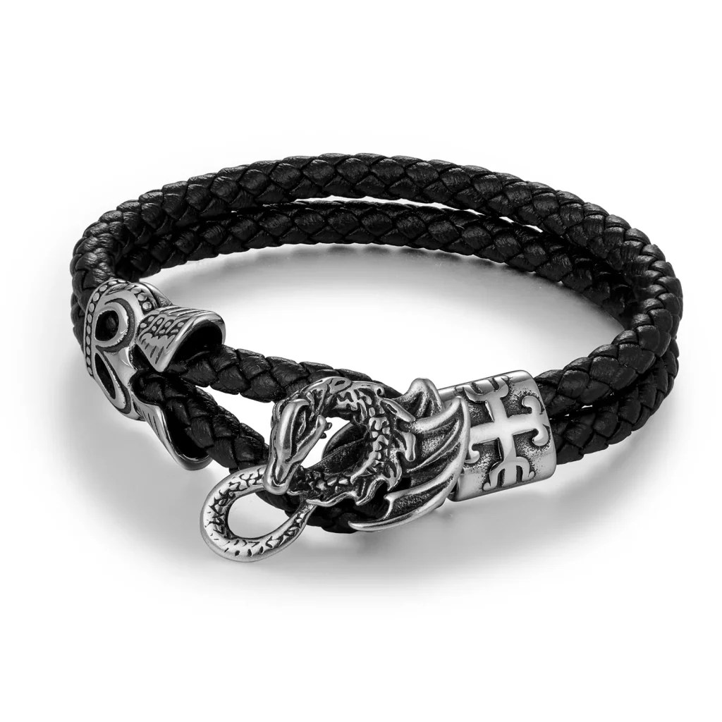 Customizable Animal-Head Vintage Buckle Leather