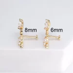 Customize size and color of curved star earrings for e-commerce stores