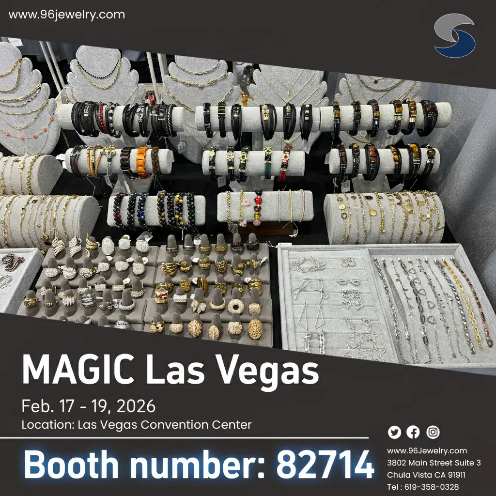 Haosen Jewelry Manufacturer booth display at MAGIC Las Vegas 2026, Booth 82714, Las Vegas Convention Center
