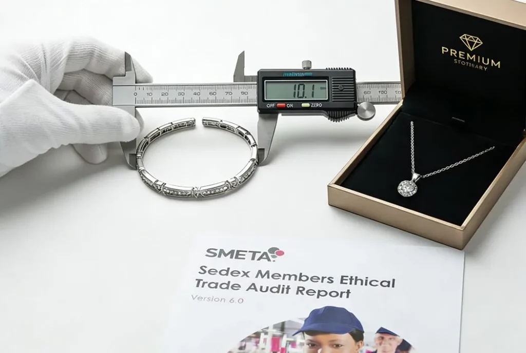 Quality control inspection and compliance verification for stainless steel jewelry at Haosen