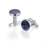 Customized natural stone inlaid copper cufflinks for Jewelry Export Factory