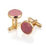Customized natural stone inlaid copper cufflinks for Jewelry Export Factory