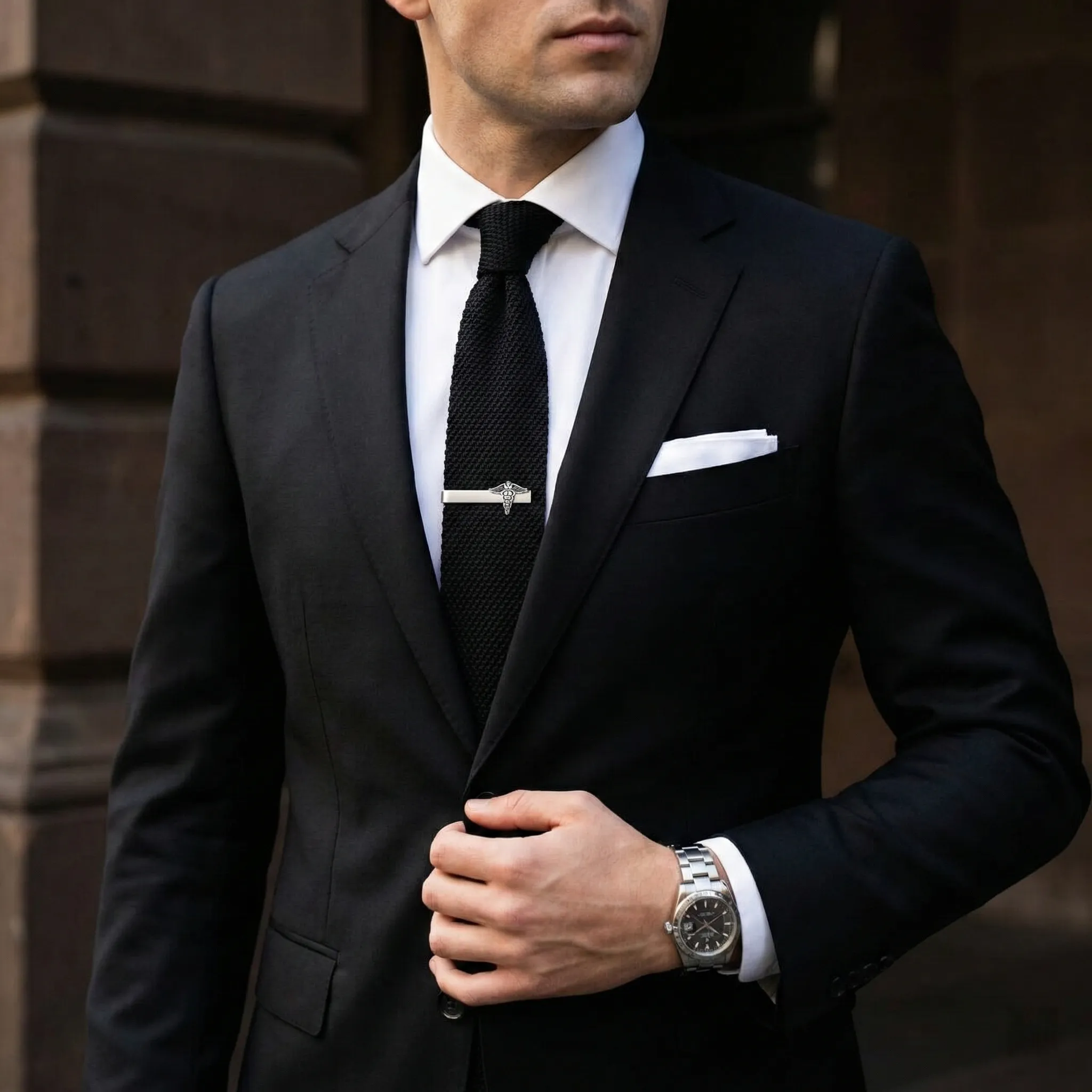 Brass Elegant Logo Tie Clip-Jewelry Manufacturer China for wholesaler