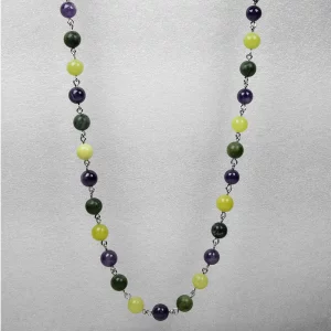 OEM colorful bead jean chain with stainless steel manufacturing in China