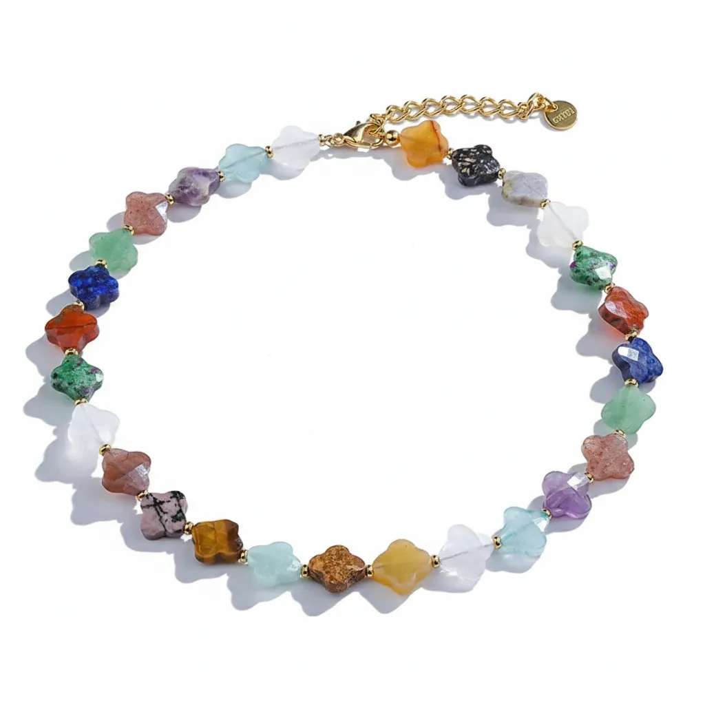 Personalised Bohemian Mixed Natural Gemstone Necklace Direct Factory