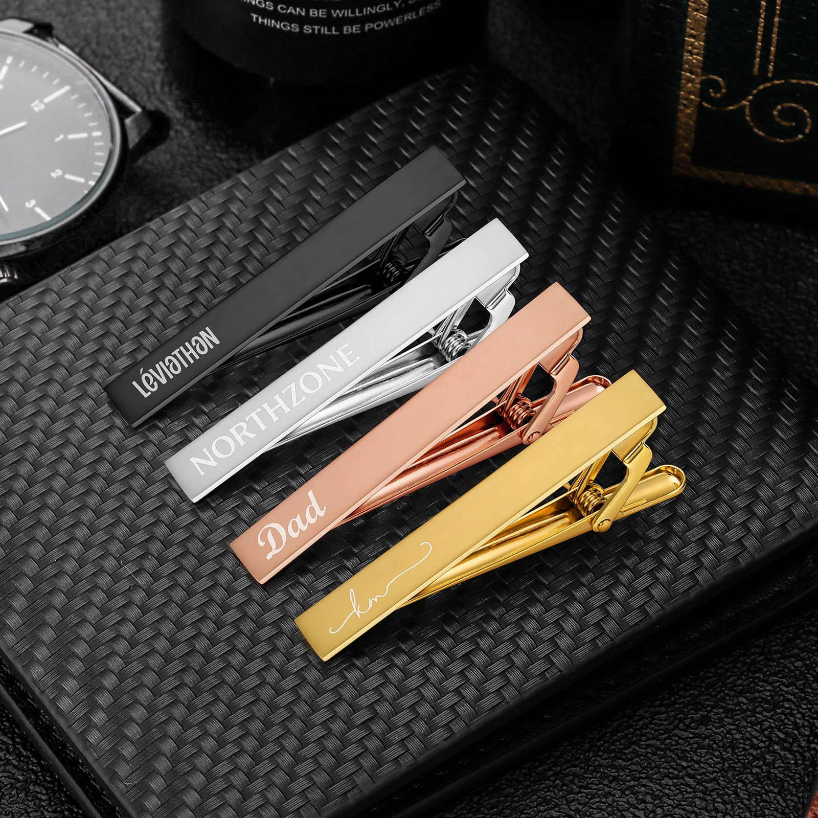 Stainless steel custom logo tie clip for Jewelry Direct Source