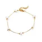 Stainless Steel Baroque Pearl Bracelet Personalized Fashion Jewelry Supplier for Wholesaler