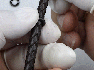 Assemble Metal Components and Rubber Rings for a Leather Bracelet