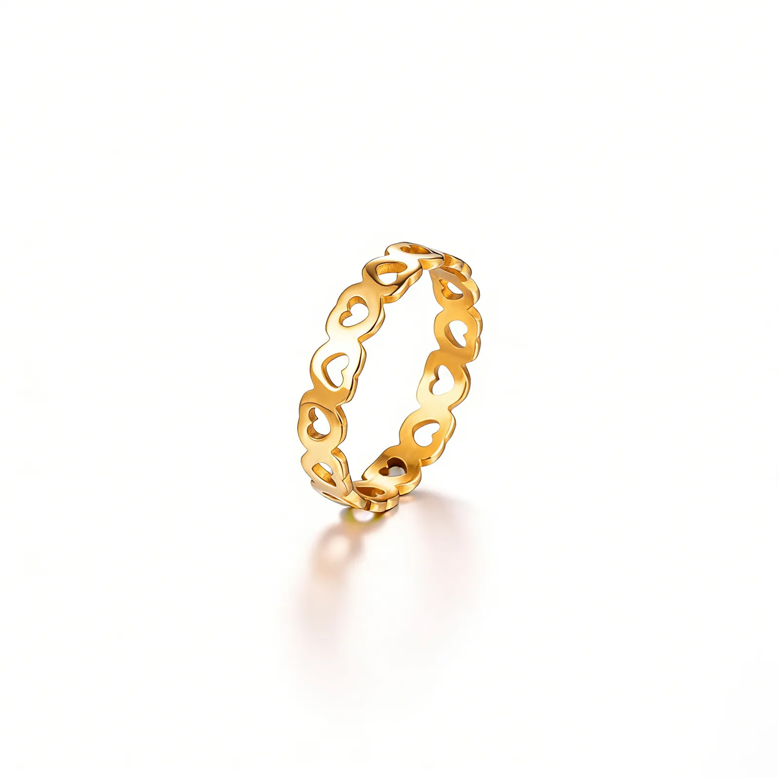 Hollow Heart Ring Fully Customizable OEM Jewelry Manufacturer for Boutique Brands