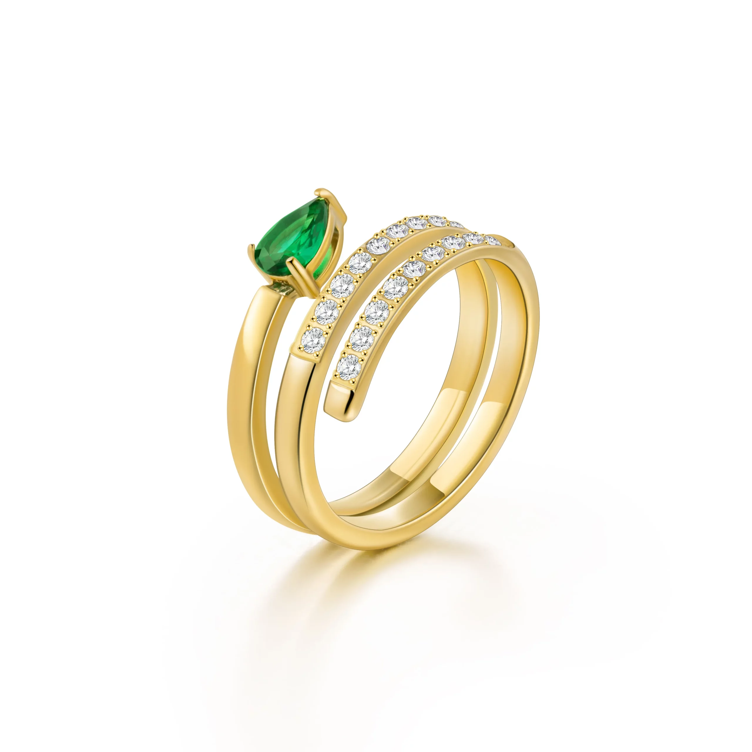 Birthstone Ring 316L Stainless Steel custom made fashion jewelry manufacturer for independent jewelry designers