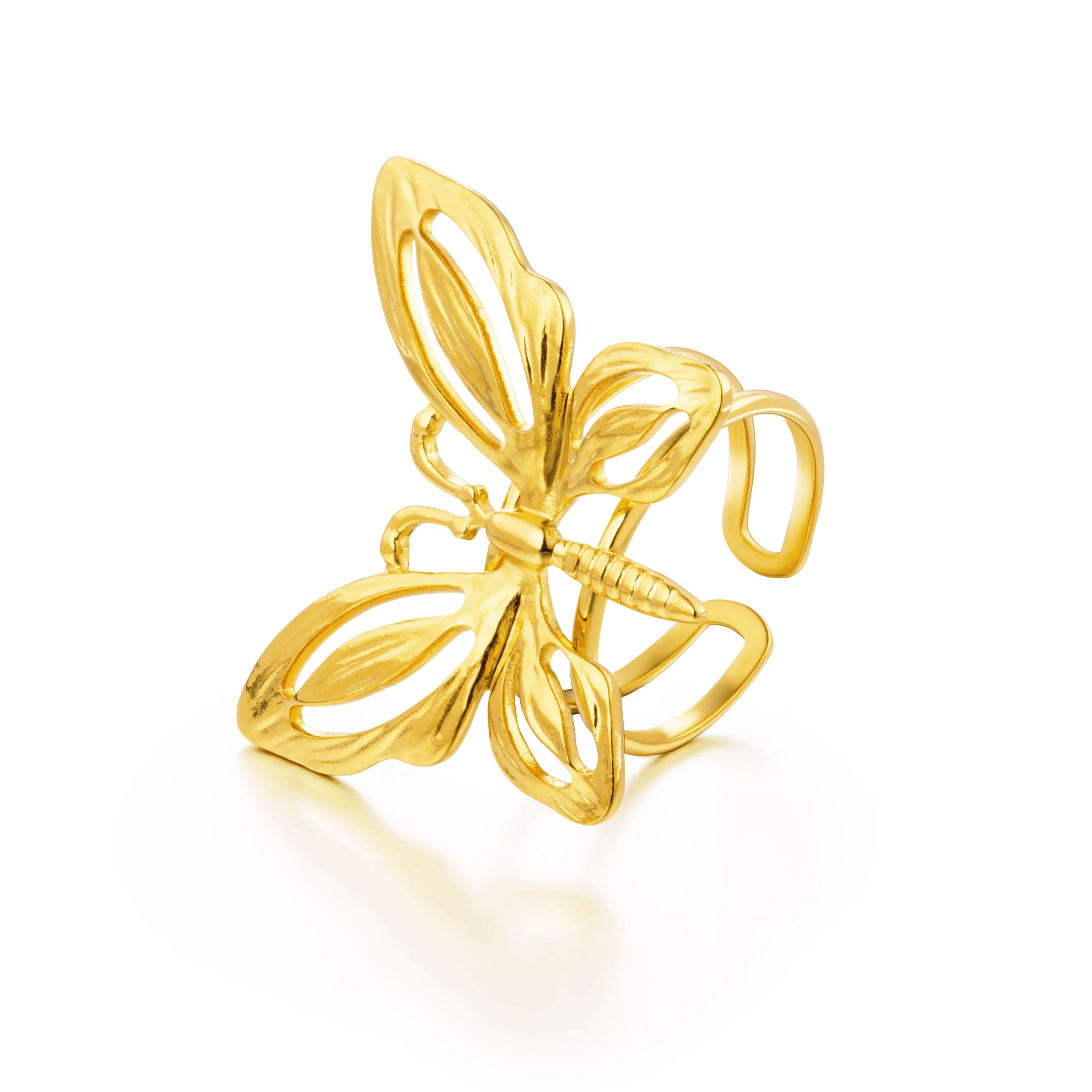 Butterfly Ring 316L Stainless Steel Bespoke Service Jewelry Manufacturer for Boutique Brands