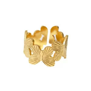Butterfly Ring 316L Stainless Steel Flexible Design Jewelry Source Factory Jewelry Wholesalers