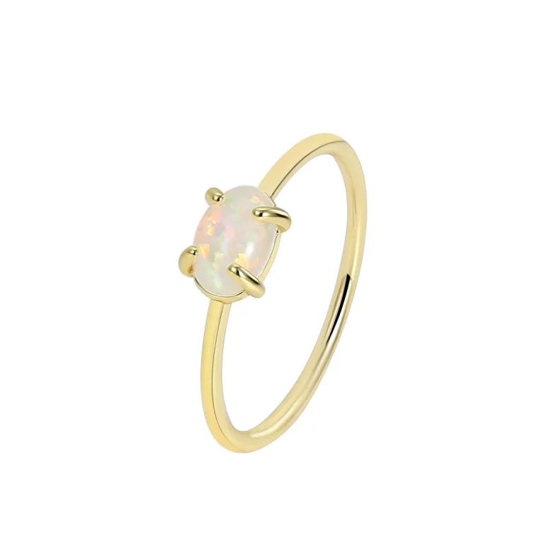 Opal Ring 316L Stainless Steel OEM service jewelry exporter for private label