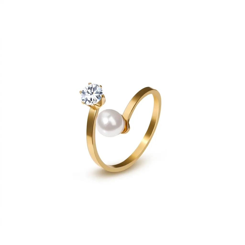 Pearl Ring 316L Stainless Steel contract manufacturing b2b jewelry manufacturer for fashion retailers